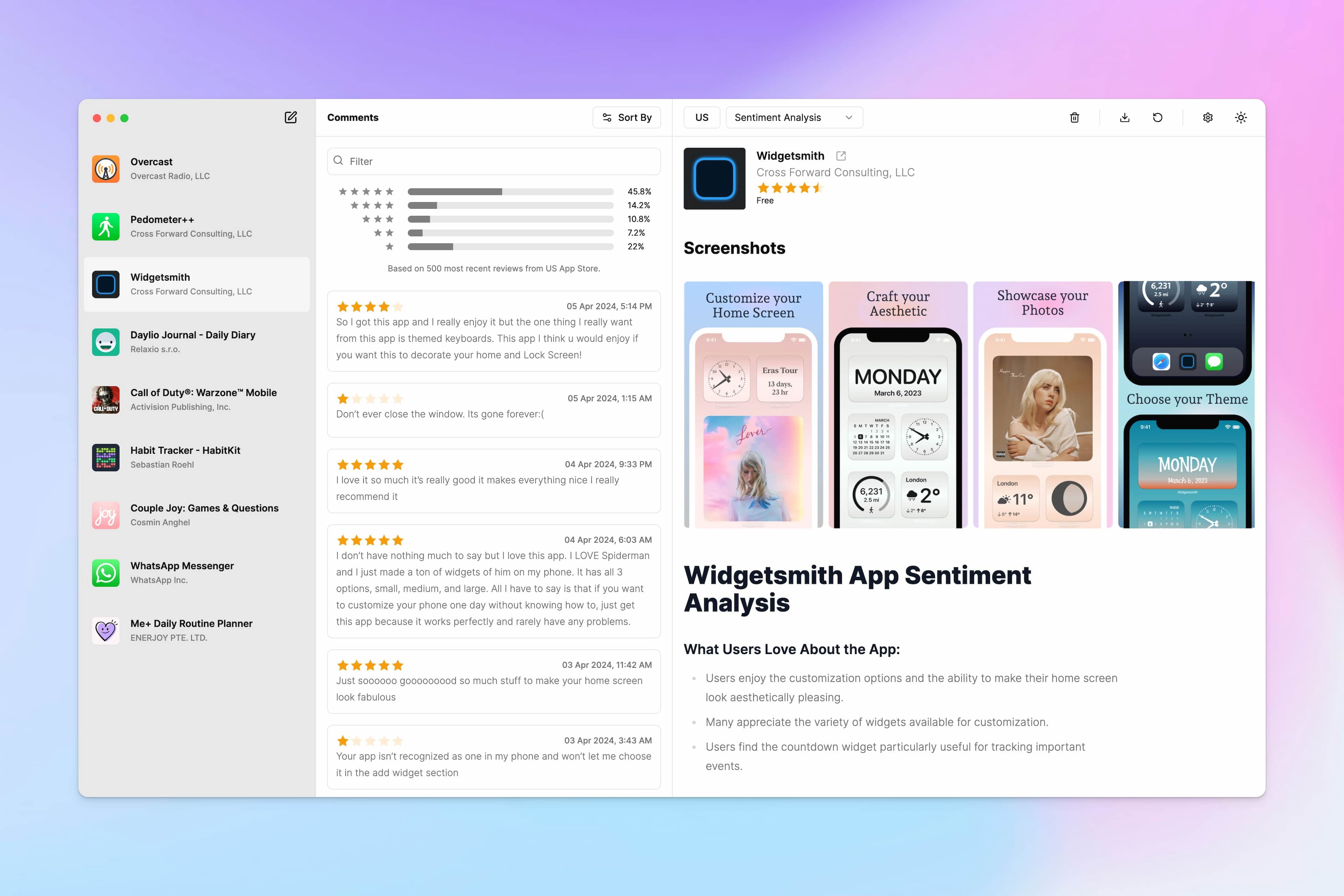 ReviewMind app screenshot